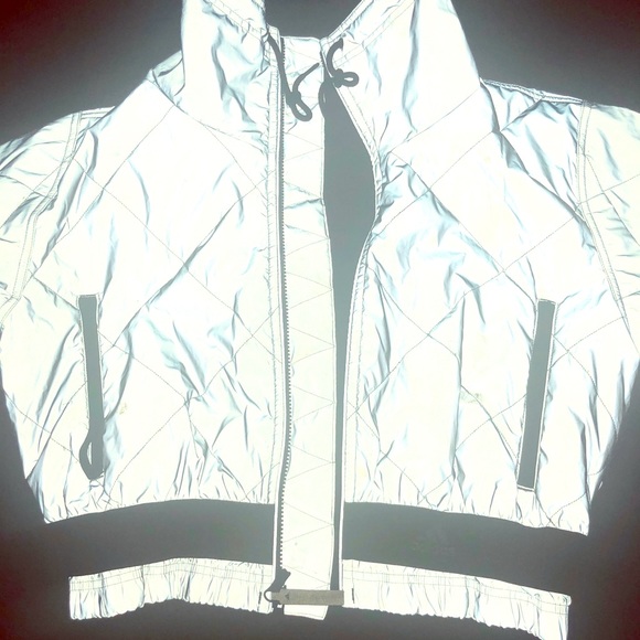 adidas silver reflective jacket